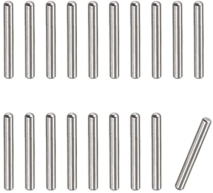 sourcing map 100 Stück Zylinderstifte Spannstift 304 Edelstahl Rund Flach Holz Stützregale Befestigung 1.5x10mm