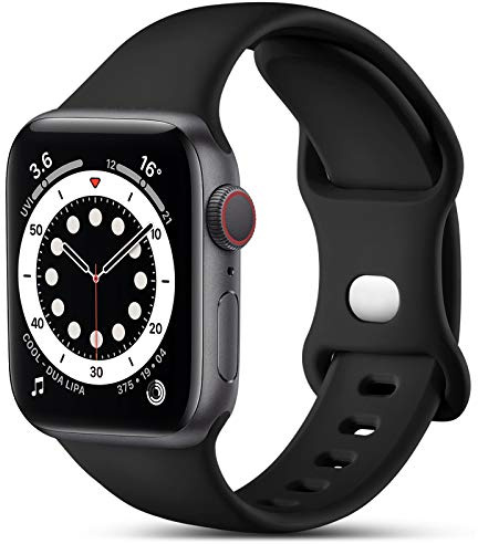 CeMiKa Compatible with Apple Watch Ultra Strap 49mm 44mm 45mm 46mm 42mm, Silicone Sport Band for iWatch Utra 3 Ultra 2 1 Series 11 10 9 8 7 6 5 4 3 SE, Soft Breathable Replacement Wristband, Black