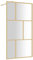 vidaXL Parete per Doccia Walk-in Vetro Trasparente ESG 100x195 cm Oro