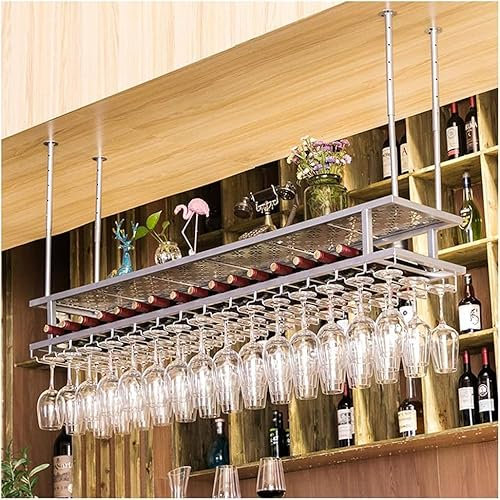 CATANK Weinregale, Bar Decor Home Industrial Wandmontage, Weingläserhalter, Doppelschicht-Lagerregale, Multifunktions-Display-Regal, Wohnzimmer-Schlafzimmer-Küchenbar, Splitter-Organizer