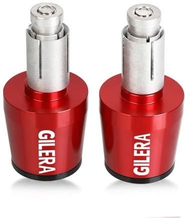 Per GILERA FUOCO 500 GP800 GP850 NEXUS 300 500 250 E3 Accessori Moto 7/8 22MM Manopole Manubrio Maniglia Bar Ends Cap Spina manubrio (Color : Red-Balck)