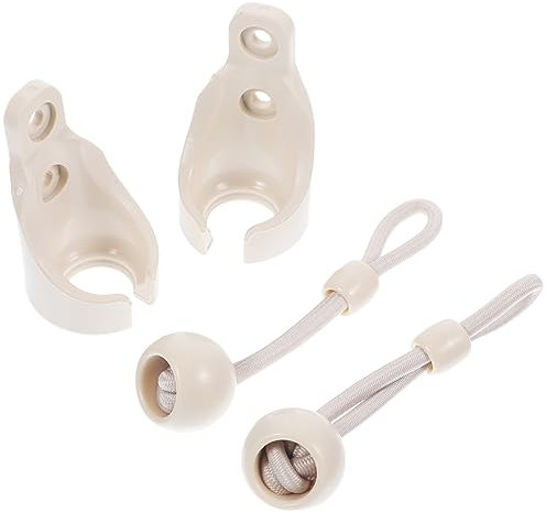 Ciieeo Bungee Seil für Jalousien 2 Satz aus Kunststoff, Beige