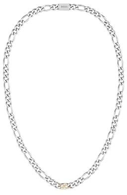 BOSS Jewelry Collar de Cadena para Hombre Colección RIAN en Acero Inoxidable con un Charm - 1580586
