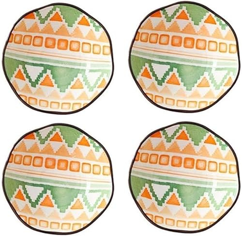 mixing bowls,Seasoning Bowl,Dipping bowl,4-inch Ceramic Sauce Dish Set Olive Oil Dipping Bowl Set of 4, Serving Soy Sauce for Ketchup Vinegar Sushi Barbecue Sauce or Seasoning Bowl (Color : F) ( Color