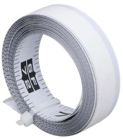 Metal Self Adhesive Tape Measure 12.5mm x 0.35mm Imperial Scale Real Steel Rule for Saw Work Bench Drafting Table Stick on Measure Tape for Woodworking