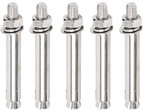 Perno de expansión de acero inoxidable, Pernos de expansión, Pernos de tornillo de expansión de alta resistencia de 5 piezas, Perno de anclaje de manga de expansión de tuerca hexagonal de acero inoxid