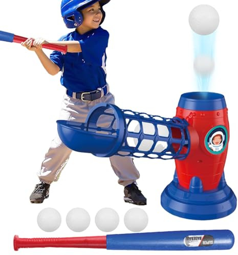 Jlobnyiun Schlagmaschine Baseball, Pitching-Maschinen Für Jugend-Baseball - T-Ball-Sets Für Kinder - T-Ball-Set Baseball- Und Softball-Pitching-Maschinen Für Kinder Im Alter Von 3–8 Jahren