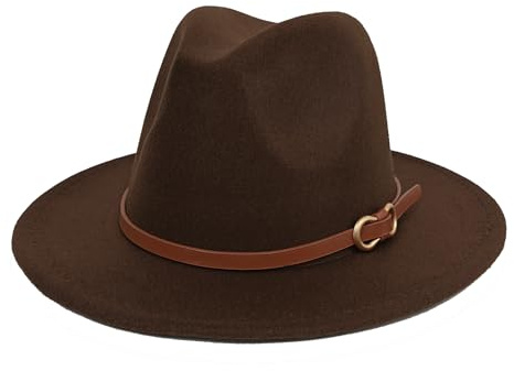 HEYANN Fedora Hut Herren Herren Hut Filzhut mit Breite Krempe Herren Klassischer Hut Panama Hut Damen Filz Trilby Hut Herren für Party