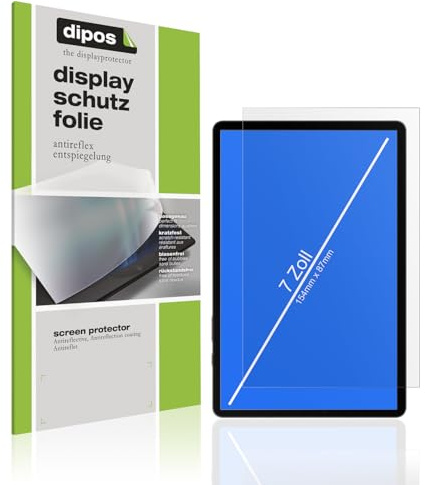 dipos 2x Displayschutzfolie matt für Universalgröße 7 Zoll (154 x 87 mm) | Antireflex, entspiegelnd, passt perfekt, Ultra-Dünn, kratzfest, blasenfrei, Fingerprint-kompatibel, selbstklebend