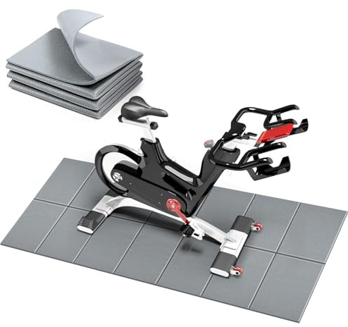 Tapis de Protection de Sol Pliable en PVC Gris renforcé pour équipements Sportifs et Yoga - 173x61x0,6cm, Tapis Multi-usages insonorisant pour Tapis de Course, rameur et Tapis de Yoga