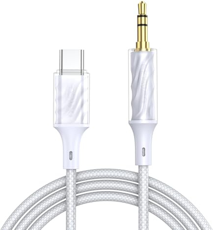 MOSWAG USB C to 3.5mm Stereo Audio Cable 6.56FT/2M,USB C to 3.5mm Audio Stereo Cord for Car Headphone Aux Cable Compatible with iPhone 15 16 Pro Max Plus, Samsung Galaxy S24 S23 Ultra