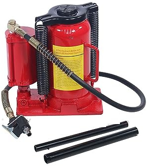 DMETE Hydraulischer Wagenheber, 20-Tonnen-Luft-Hydraulik-Flaschenheber 20T Auto-Service-Werkzeug Pneumatik-Wagenheber for Fahrzeugreifenwechsel, Hubwagen/Automobilreparatur