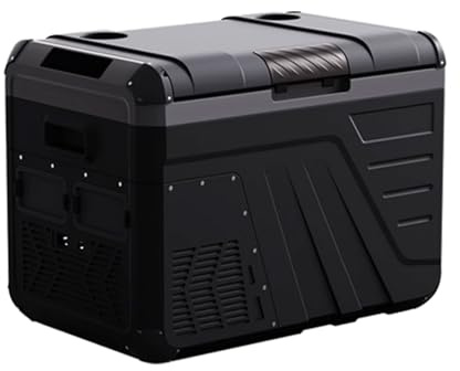 Car Fridge Plug in Cooler Portable Mini Fridge 35L/45L Refrigerator/freezer Switchable with Handle and Light -20°C to 20°C for Outdoor Camping 12V/24V/110V/220V(Black,61 * 39.2 * 44.2cm)