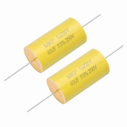 QUARKZMAN 2 Stück 40uf Frequenzweichen Kondensator 250V Axial MKP Folien | Audio Lautsprecher Crossover, Kondensator