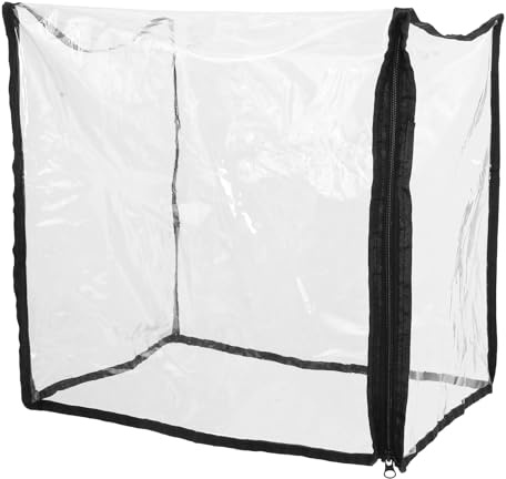 Veemoon Bâche de Protection pour Mini-Serrage à Plantes Succulentes Fermeture Éclair, Film Transparent en PVC, Abri Compact Anti-Gel et Pluie pour Jardin Intérieur, Protection Optimale