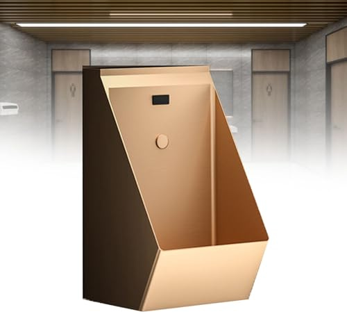 Urinoir mural en acier inoxydable 304 avec chasse automatique – Design anti-éclaboussures et anti-odeur pour toilettes commerciales – Facile à nettoyer – Solution peu encombrante pour les
