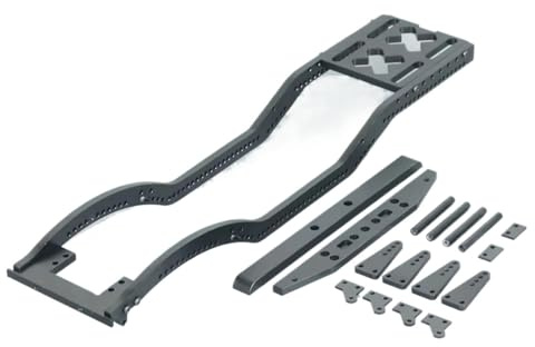 for Axial for SCX10 D90 TF2 B5 1/10 RC Crawler Metal for Chassis Set Rails Frame with Shock Towers for Leaf Springs Mounting Holes Upgrade RC Car Parts Accessories