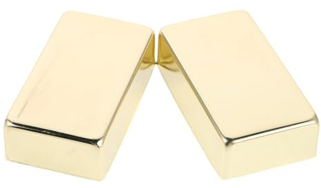 Toddmomy Cubierta de Pastillas Humbucker para Guitarra Eléctrica 2 Piezas Carcasa Metálica Completa Color Dorado Funda Protectora de Pastilla de Guitarra para Reemplazo y Mejora de Sonido