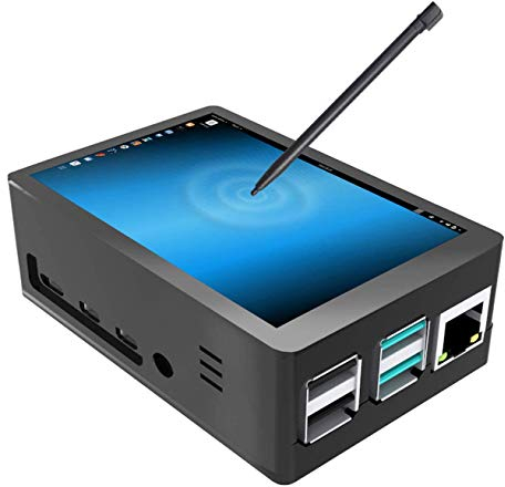 Jun_Electronic para Raspberry Pi 4 Pantalla táctil con Estuche, Pantalla táctil de 3,5 Pulgadas con Ventilador, Pantalla de Juego TFT LCD con Monitor 320x480