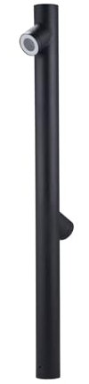 Lindby Außenleuchte Lolani (spritzwassergeschützt (Modern) in Schwarz aus Aluminium (2 flammig, GU10) - Wegeleuchte Pollerleuchte Wegelampe Sockelleuchte