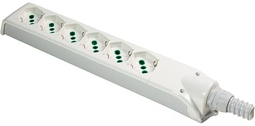 Fanton 410280 Multipresa 6 posti FIDO PRO senza cavo con raccordo scatola/guaina 6 prese bipasso schuko