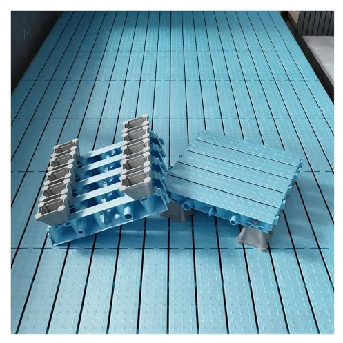 Carreaux Sol Emboîtement Drainage Résistant à L'usure Carrelage Clipsable Caillebotis Plastique Cour Jardin(12pieces)