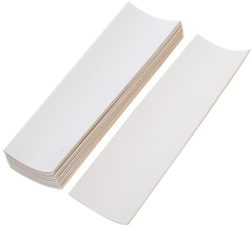 TOYANDONA Cinta Antideslizante para Patineta de Dedo 10 Piezas, Espuma de Alta Rebote, Tamaño 38x110 Mm, Color Papel Amarillo, Accesorios para Tablas de Dedo y Scooters, Suministros