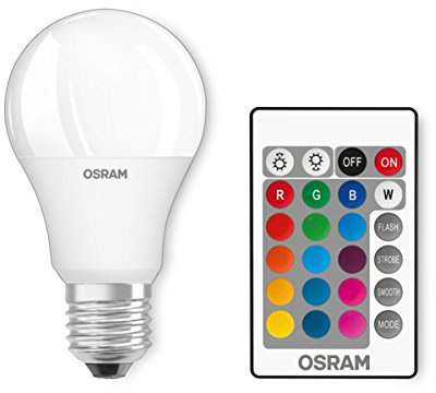 Ledvance 4058075091023 A+, Osram LED Base Classic A in Kolbenform, Plastik, 9 W, E27, Bunt, 11.4 x 6 x 6 cm
