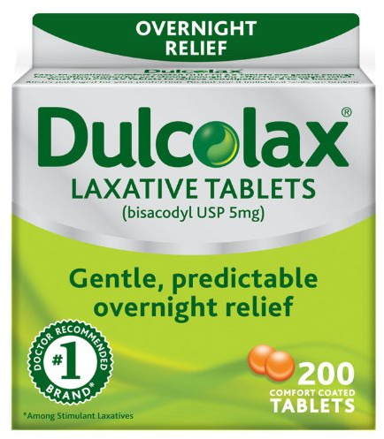 Dulcolax Laxative - 5 mg - 200 Comfort Coated Tablets (2 Pack)