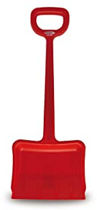 Jamara 460399 - Snow Play Pala da neve Tally 70 cm rosso – Plastica robusta e stabile, Maniglia forma a D, Rinforzi nella struttura