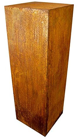 Rost Säule 100 x 33 x 33 cm quadratisch Edelrost Gartendeko