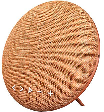 WYGC Speakers Enceinte Bluetooth Portable 12W en Tissu Portable sans Fil Couverture en Tissu Musique D'intérieur TF AUX Haut-Parleur Rond pour iOS, Android et Smartphone (Couleur : Orange)
