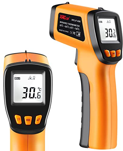Infrared Thermometer Gun -58°F to 788°F, Laser Temperature Gun with Adjustable Emissivity, Non Contact Laser Thermometer for Cooking/BBQ/Pizza Oven/Grill & Engine - Heat Temperature Gun