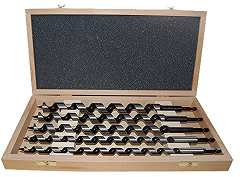 BIT Schlangenbohrer Set 6-tlg. Ø 7-8-10-12-14-16 mm, Länge 320 mm, mit 6-kant Aufnahmeschaft in einer Holzkassette