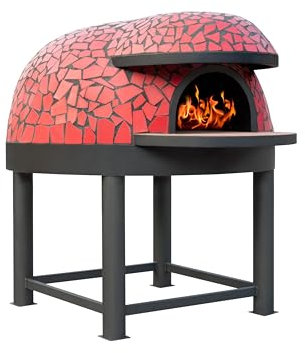 Arte Salernitana Horno de leña Napolitano para pizzería refractaria (diámetro interior 100 cm)