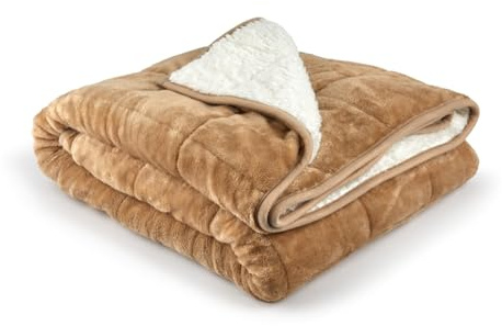 Emma Barclay Weighted Sherpa Blanket in Taupe - 60x80 (150x203cm)