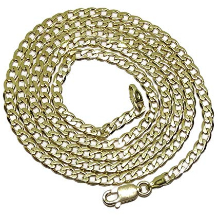 never say never Massive Panzerkette aus 18-karätigem Gelbgold, für Herren, 3 mm breit und 60 cm lang. Karabinerverschluss Gewicht: 10.30 g aus 18-karätigem Gold.