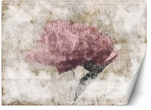 Feeby Papier Peint Intisse Abstrait Contexte 300x210 cm rose Moderne Panoramique XXL Photo Mural Muraux Chambre Bureau Salle Fleur Plante Nature