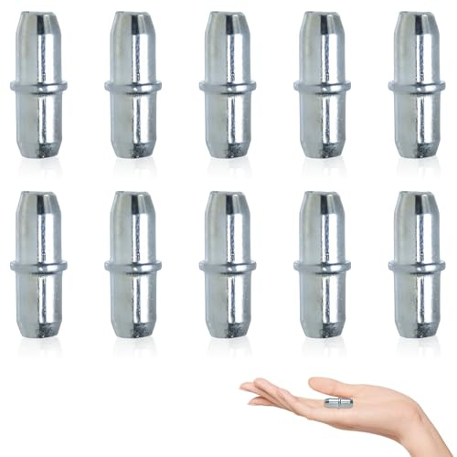 Regalstifte, Regalstützen, 10 Stück, Regalstützen, 5 mm Nieten, zum Eindrücken, Edelstahl, Schrankregal, Heringe, Küchenschrank, Regalstützen für Regale, Schränke, Halterungen, Büromöbel, Küche