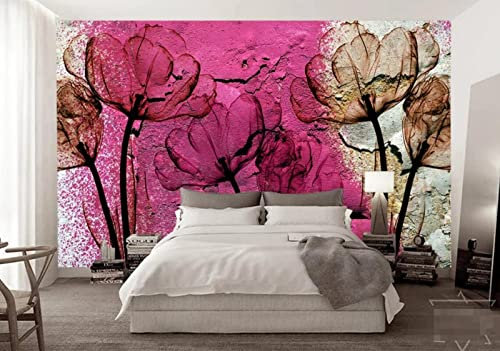 Carta Da Parati 3D Fiori In Arenaria Sbalzati Dipinti A Mano Fotomurali Murale Decorazione Sfondo Custom Wallpaper -302582 150x105cm