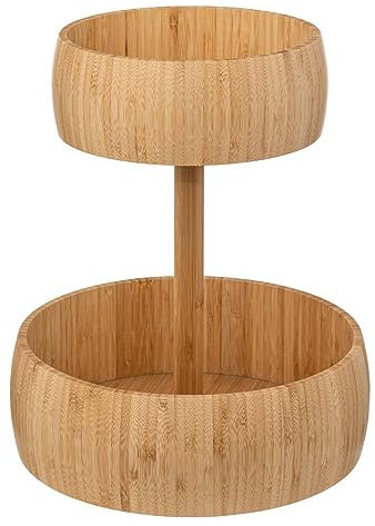 5five - cesta de fruta de bambú de 2 pisos