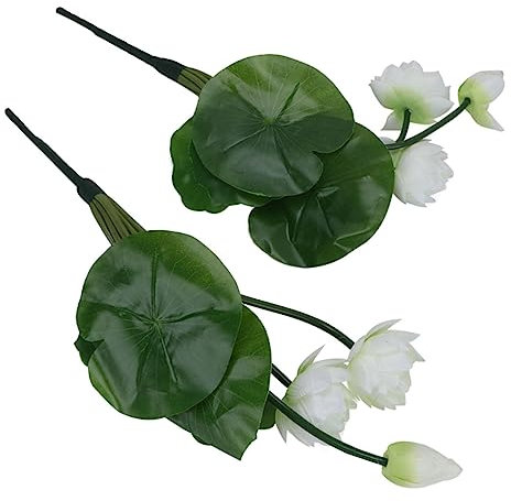 PRETYZOOM Pack Simulierter Kleiner Lotus Stamm der Lotuspflanze Blumenarrangements aus Seide hochzeitsdeko Ornament Seidenlotus Künstliche Lotusblumen Anlage Dekorationen falsche Seerose