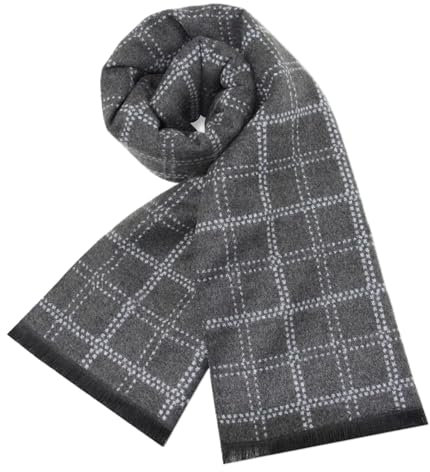 Aoleaky Herren-Schal aus klassischem Kaschmir für den Winter warm weich mit Fransen gestreift Quaste Schal Wickeltuch gestreifter Schal Herrenschals MK-5 One Size