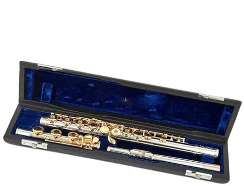 Instrument De Flûte À Clé En Or, 17 Trous, Corps Argenté, Ton C, Avec Accessoires Flûte Traversière Kit