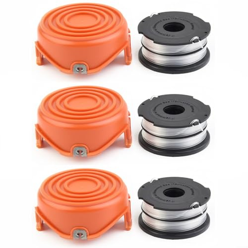 Trimmer Spool & Line with Spool Cover For Black Decker GL687 GL690 Grass Trimmer(3 Set)