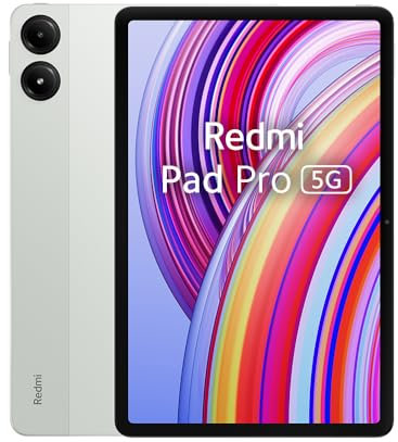 Xiaomi Redmi Pad Pro 5G 8+256GB Grün mit Ringhalter, Snapdragon 7s Gen, HyperOS, 12,1 120Hz 2,5K augenschonendes Display, 10.000mAh (typ) großer Akku, 33W Schnellladen (2 Jahre Garantie)