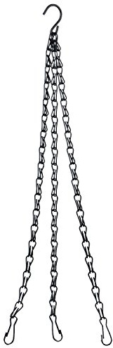 Xnferty Hanging Basket Chain with Hooks, 24IN Heavy Duty Garden Plant Hanger Long Hanging Chains for Plants Flower Pot Basket Chains 3 Point Replacement Chain Hanger for Lanterns Bird Feeders(#1)