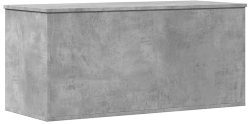 vidaXL Engineered Wood Storage Box - Concrete Grey Blanket Chest, Multipurpose as Coffee/Side Table, with Gas Lift Mechanism, Modern Living Room Furniture