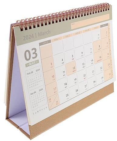 PLAFOPE Desk Calendar Minimalistischer Kalender Für Büro Und Zuhause Stehendes Design Für Terminplanung Und Notizen Großformat Hochwertige Verarbeitung Dekoratives Tischornament