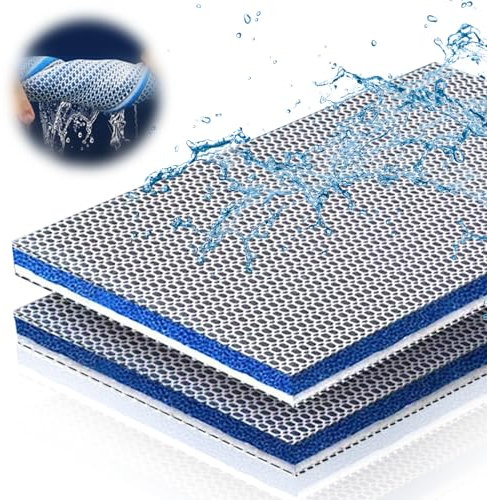 Ryvera 8D Filterwatte Aquarium, Filtermatte Aquarium, Filterschwamm für Aquarienfilter, Aquarium Filtermaterial Biochemischer Watte Wabenstruktur, Replacement Filterpads Hoher Dichte Verdicke,30x20cm